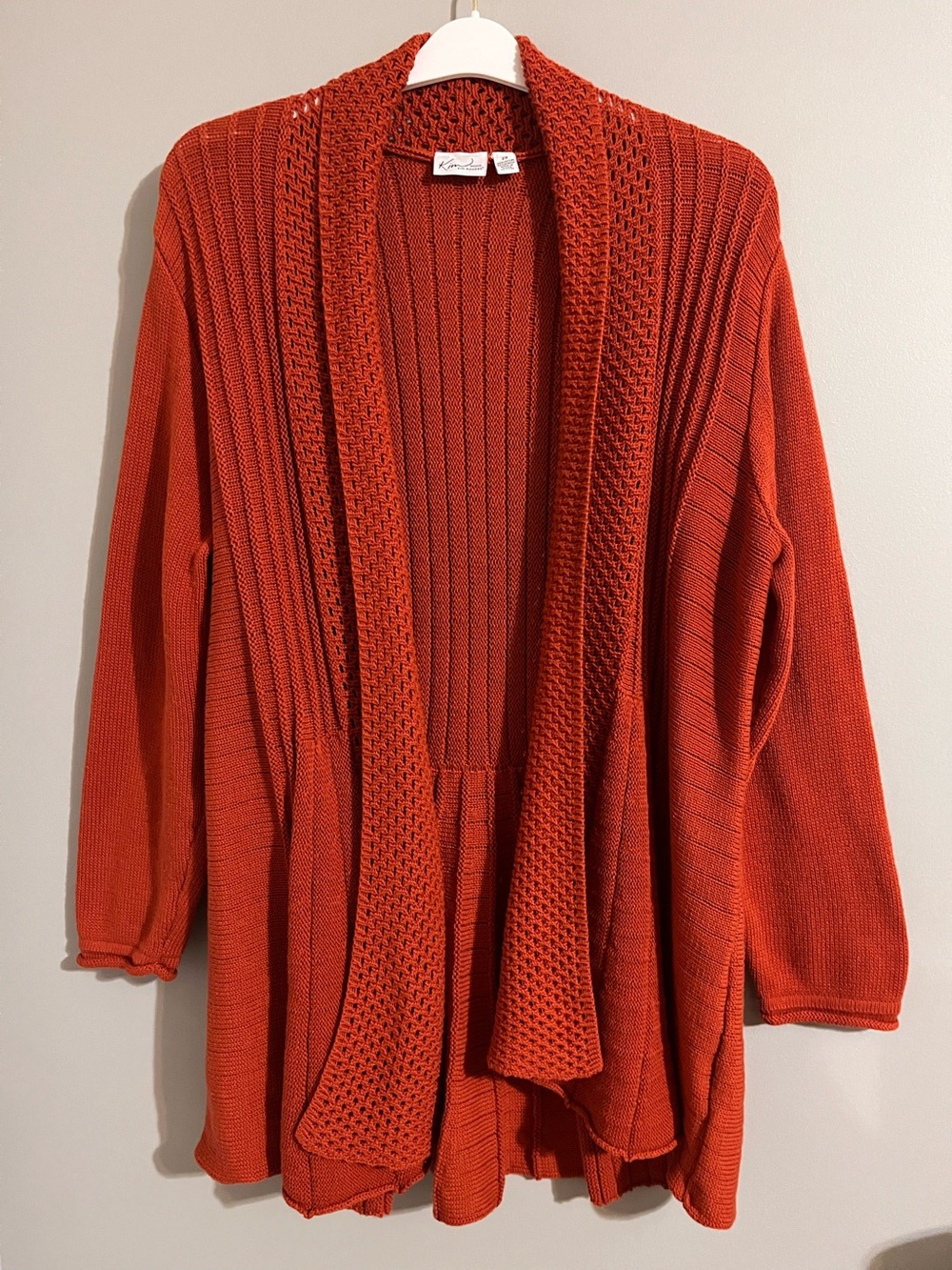 Kim Rogers Open-Front Knit Cardigan